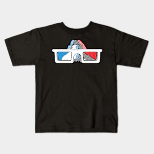 Retro 3D Mountain Kids T-Shirt